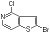 结构式 CAS# 28948-61-0, 2-溴-4-氯噻吩并[3,2-c]吡啶