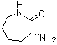 structure of CAS# 28957-33-7, (R)-3-Amino-2-azepanone;(R)--Amino-omega-caprolactam; (R)-alpha-Amino-omega-caprolactam