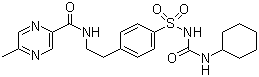 Glipizide molecular structure (CAS 29094-61-9)