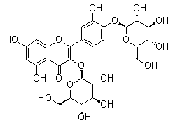 Quercetin 3,4'-diglucoside molecular structure (CAS 29125-80-2)