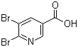 structure of CAS# 29241-64-3, 5,6-Dibromonicotinic acid;5,6-Dibromopyridine-3-carboxylic acid