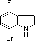 structure of CAS# 292636-09-0, 4-Fluoro-7-bromoindole;7-Bromo-4-fluoro-1H-indole; 7-Bromo-4-fluoroindole