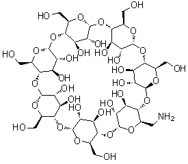 Mono(6-deoxy-6-amino)-beta-cyclodextrin molecular structure (CAS 29390-67-8)