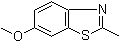 structure of CAS# 2941-72-2, 6-Methoxy-2-methylbenzothiazole;2-Methyl-6-methoxybenzothiazole; NSC 93804