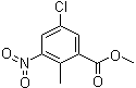 结构式 CAS# 294190-17-3, 5-氯-2-甲基-3-硝基苯甲酸甲酯