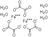 草酸铁(五水)分子结构 (CAS 2944-66-3)
