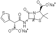 Ticarcillin sodium molecular structure (CAS 29457-07-6)
