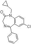 structure of CAS# 2955-38-6, Prazepam