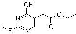 structure of CAS# 29571-44-6, 4-Hydroxy-2-(methylthio)-5-pyrimidineacetic acid ethyl ester;NSC 165311