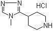 structure of CAS# 297171-80-3, 4-(4-Methyl-4H-1,2,4-triazol-3-yl)piperidine hydrochloride
