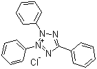 structure of CAS# 298-96-4, 2,3,5-Triphenyltetrazolium chloride;2,3,5-Triphenyl-2H-tetrazolium chloride; Tetrazolium Red