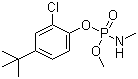 structure of CAS# 299-86-5, Crufomate;4-tert-Butyl-2-chlorophenyl N-methyl O-methylphosphoramidate; 4-tert-Butyl-2-chlorophenyl methyl N-methylphosphoramidate; 4-tert-Butyl-2-chlorophenyl methyl methylphosphoramidate; Amidofos; Amidophos; Crufomat; Crufomate; Dowco 132; Montrel; NSC 253463; Ruelene; Ruelene drench