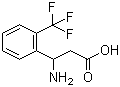 structure of CAS# 299165-24-5, 3-Amino-3-(2-(trifluoromethyl)phenyl)propanoic acid