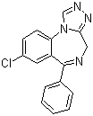 艾司唑仑分子结构 (CAS 29975-16-4)