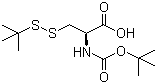 structure of CAS# 30044-61-2, Boc-S-tert-butylmercapto-L-cysteine;Boc-Cys(StBu)-OH; N-[(tert-Butoxy)carbonyl]-3-[(tert-butyl)dithio]-L-alanine
