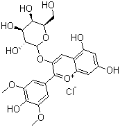 Malvidin 3-galactoside chloride molecular structure (CAS 30113-37-2)