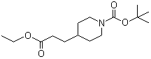 tert-Butyl 4-(3-ethoxy-3-oxopropyl)piperidine-1-carboxylate molecular structure (CAS 301232-45-1)