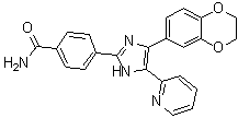 结构式 CAS# 301836-43-1, 4-[4-(2,3-二氢-1,4-苯并二氧杂环己-6-基)-5-(2-吡啶基)-1H-咪唑-2-基]苯甲酰胺