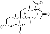 醋酸氯地孕酮分子结构 (CAS 302-22-7)
