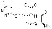 7-Amino-3-[(2-methyl-1,3,4-thiadiazol-5-ylthio)methyl]-3-cephem-4-carboxylic acid molecular structure (CAS 30246-33-4)