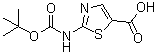 2-(tert-Butoxycarbonylamino)thiazole-5-carboxylic acid molecular structure (CAS 302964-02-9)