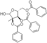 结构式 CAS# 30361-17-2, 2,3,5-三苯甲酰氧基-2-C-甲基-D-呋喃核糖
