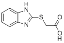 结构式 CAS# 3042-00-0, (2-苯并咪唑基硫代)-乙酸