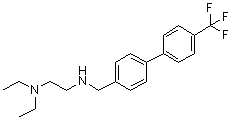 structure of CAS# 304694-40-4, N-(2-(Diethylamino)ethyl)-4-(4-trifluoromethylphenyl)benzylamine;N,N-Diethyl-N'-[[4'-(trifluoromethyl)biphenyl-4-yl]methyl]ethan-1,2-diamine