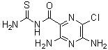 3,5-二氨基-N-(氨基硫代甲酰基)-6-氯-2-吡嗪甲酰胺分子结构 (CAS 30478-39-8)