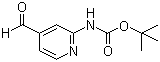 结构式 CAS# 304873-65-2, N-(4-甲酰基-2-吡啶基)氨基甲酸叔丁酯