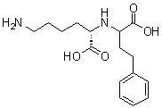 结构式 CAS# 305332-61-0, alpha-[[(1S)-5-氨基-1-羧基戊基]氨基]-苯丁酸
