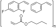 structure of CAS# 305371-97-5, 2,5-Difluorostyrene-styrene-butyl acrylate copolymer;2-Propenoic acid, butyl ester, polymer with ethenylbenzene and 2-ethenyl-1,4-difluorobenzene