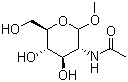 Methyl 2-(acetylamino)-2-deoxy-D-glucopyranoside molecular structure (CAS 3055-46-7)