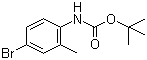 structure of CAS# 306937-14-4, tert-Butyl N-(4-bromo-2-methylphenyl)carbamate