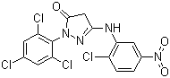 1-(2',4',6'-Trichlorophenyl)-3-(2'-chloro-5'-nitroanilino)-5-pyrazolone molecular structure (CAS 30707-68-7)