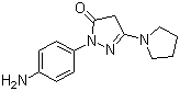 1-(4-Aminophenyl)-3-(1-pyrrolidino)-5-pyrazolone molecular structure (CAS 30707-77-8)