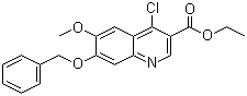 4-Chloro-6-methoxy-7-(phenylmethoxy)-3-quinolinecarboxylic acid ethyl ester molecular structure (CAS 307353-90-8)