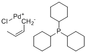 structure of CAS# 307494-95-7, [(1,2,3-eta)-2-Butenyl]chloro(tricyclohexylphosphine)palladium