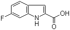 结构式 CAS# 3093-97-8, 6-氟吲哚-2-羧酸