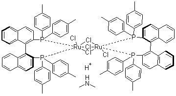 结构式 CAS# 309735-86-2, 三(mu-氯)双[(S)-(-)-2,2'-双(二对甲苯基膦)-1,1'-联萘]二氯化二钌二甲基铵盐