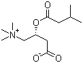 结构式 CAS# 31023-24-2, 3-甲基丁酰卡尼汀; 3-甲基丁酰肉毒碱; (R)-3-羧基-N,N,N-三甲基-2-(3-甲基-1-氧代丁氧基)-1-丙铵内盐; (3R)-3-(3-甲基丁酰氧基)-4-(三甲基铵)丁酸内盐