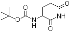 structure of CAS# 31140-42-8, 3-Boc-amino-2,6-dioxopiperidine;2,6-Dioxo-3-piperidinecarbamic acid tert-butyl ester