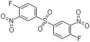 structure of CAS# 312-30-1, Bis(4-fluoro-3-nitrophenyl)sulfone;4,4'-Difluoro-3,3'-dinitrodiphenylsulfone