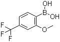 结构式 CAS# 312936-89-3, 2-甲氧基-4-三氟甲基苯硼酸