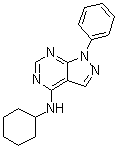 structure of CAS# 313225-39-7, N-Cyclohexyl-1-phenyl-1H-pyrazolo[3,4-d]pyrimidin-4-amine