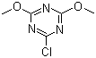 structure of CAS# 3140-73-6, 2-Chloro-4,6-dimethoxy-1,3,5-triazine