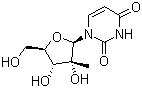structure of CAS# 31448-54-1, 2'-C-Methyluridine