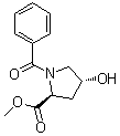 结构式 CAS# 31560-20-0, N-苯甲酰基-反式-4-羟基-L-脯氨酸甲酯
