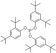 structure of CAS# 31570-04-4, Tris(2,4-ditert-butylphenyl) phosphite;Plastic additive 5