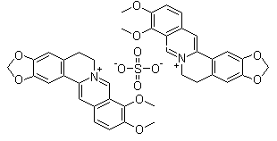结构式 CAS# 316-41-6, 硫酸黄连素